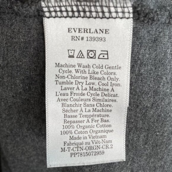 Everlane Uniform Heathered Grey Crew Tee, L - Picture 7 of 8